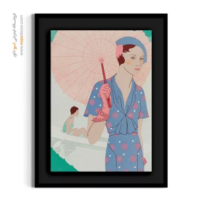 تابلو برای دکوراسیون - چتر صورتی – تابلو فشن - اسپو دکور