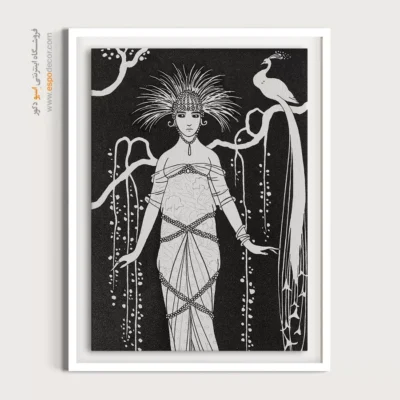 تابلو طراحی لباس زنانه خاص برای اتاق خواب مدرن - لباس پاریسی – تابلو فشن - اسپو دکور