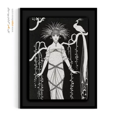 تابلو طراحی لباس زنانه خاص برای اتاق خواب مدرن - لباس پاریسی – تابلو فشن - اسپو دکور