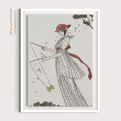 تابلو مانکن دخترانه برای کادو تولد - لباس کتان – تابلو فشن - اسپو دکور