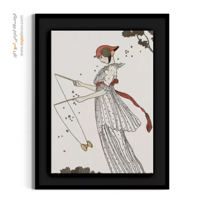 تابلو مانکن دخترانه برای کادو تولد - لباس کتان – تابلو فشن - اسپو دکور