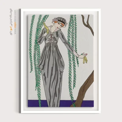 تابلو کلاسیک برای اتاق خواب مدرن - لباس شب پاریسی – تابلو فشن - اسپو دکور