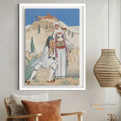 تابلو فشن با کیفیت چاپ بالا برای بوتیک لباس - فلوت زن – تابلو فشن - اسپو دکور