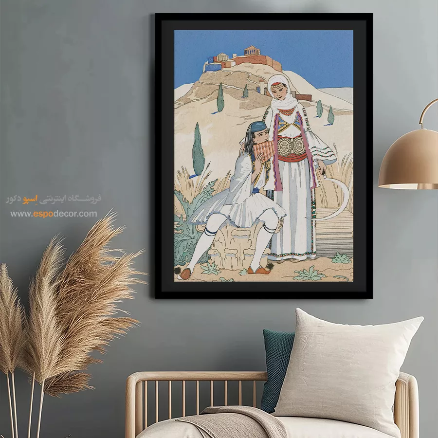 تابلو فشن با کیفیت چاپ بالا برای بوتیک لباس - فلوت زن – تابلو فشن - اسپو دکور