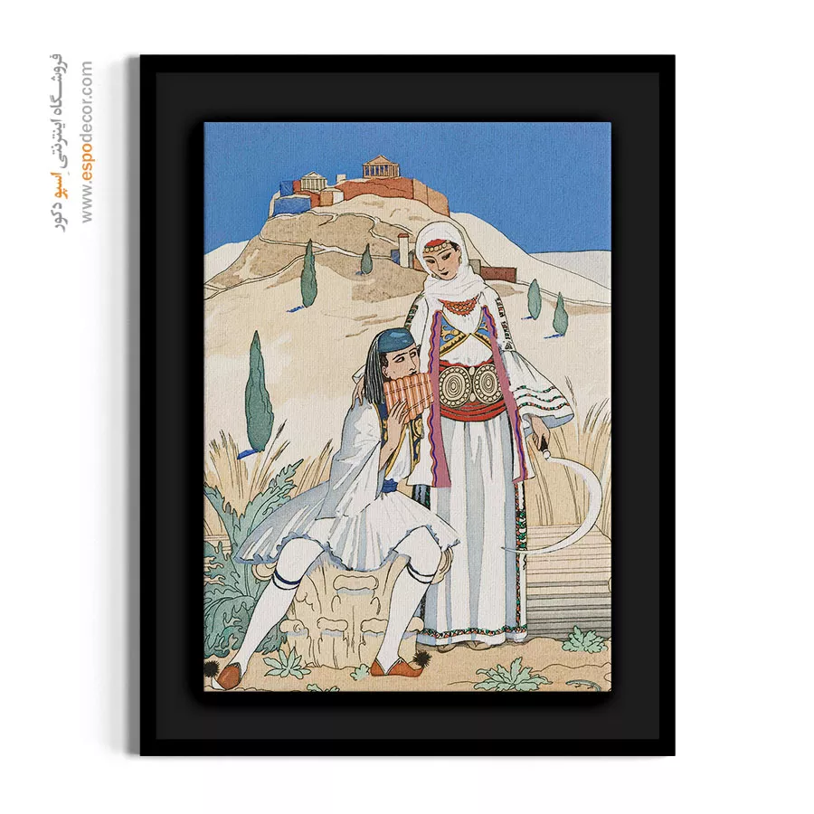 تابلو فشن با کیفیت چاپ بالا برای بوتیک لباس - فلوت زن – تابلو فشن - اسپو دکور