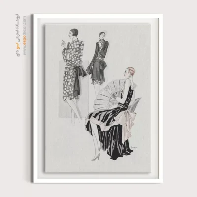 تابلو استایل مدرن - تافانیوم مشکی – تابلو فشن - اسپو دکور