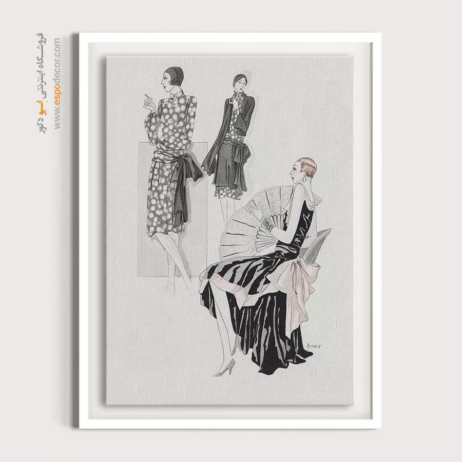 تابلو استایل مدرن - تافانیوم مشکی – تابلو فشن - اسپو دکور