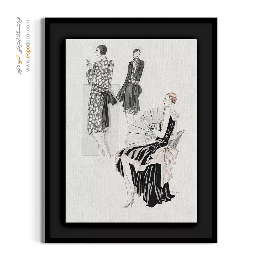 تابلو استایل مدرن - تافانیوم مشکی – تابلو فشن - اسپو دکور