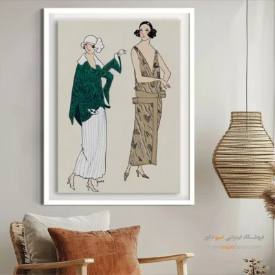 تابلو استایل زنانه برای اتاق دخترانه - مانون – تابلو فشن - اسپو دکور