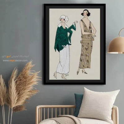 تابلو استایل زنانه برای اتاق دخترانه - مانون – تابلو فشن - اسپو دکور