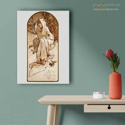 تابلو برای دکوراسیون کلاسیک - زن زمستانی – تابلو فشن - اسپو دکور