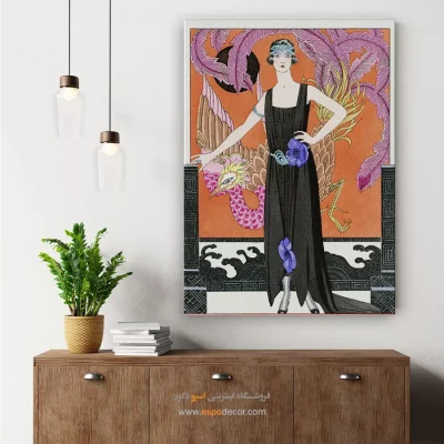 تابلو فشن دخترانه برای اتاق نوجوان - لباس شب – تابلو فشن - اسپو دکور