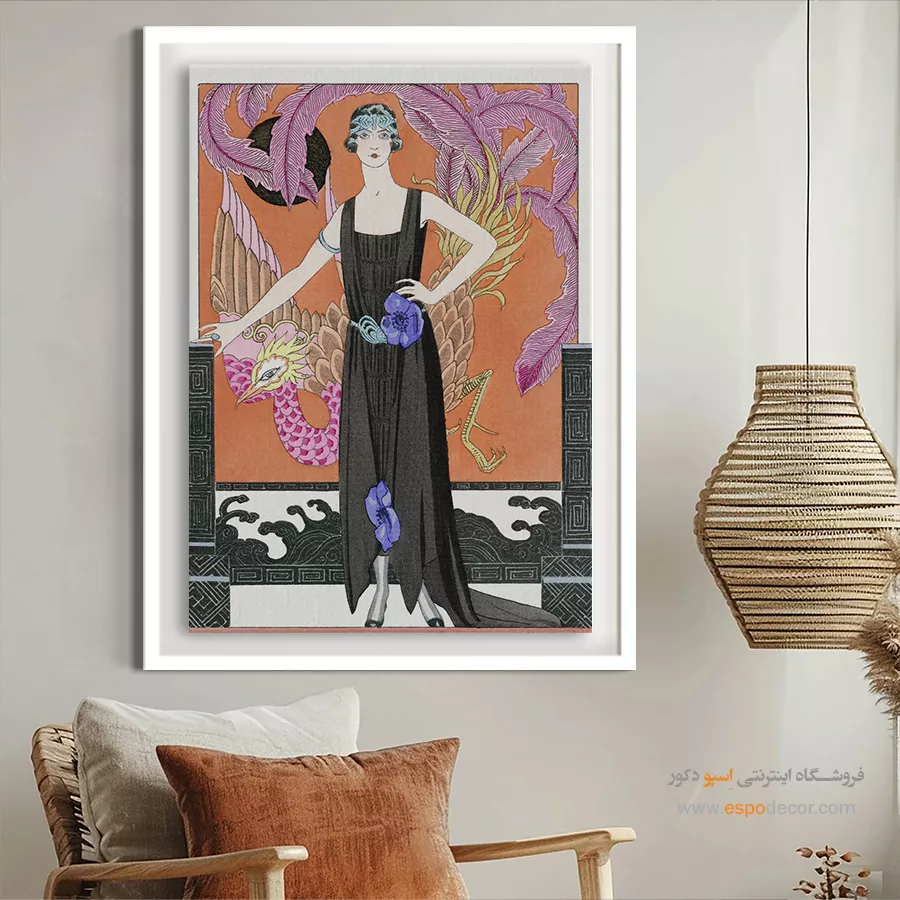 تابلو فشن دخترانه برای اتاق نوجوان - لباس شب – تابلو فشن - اسپو دکور