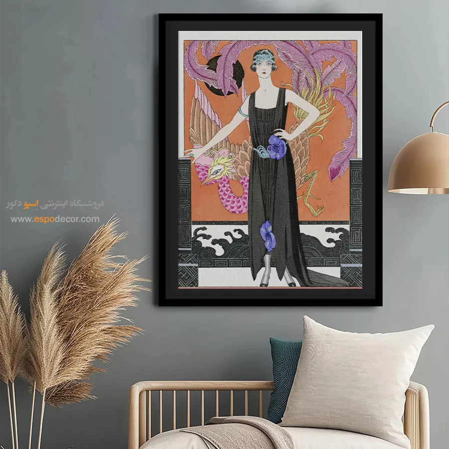 تابلو فشن دخترانه برای اتاق نوجوان - لباس شب – تابلو فشن - اسپو دکور