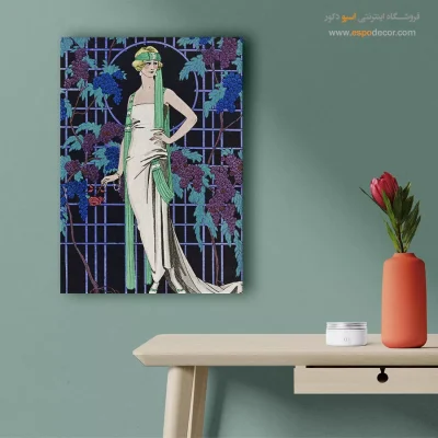 تابلو مد روز برای دیوار اتاق - لباس شب اثر ورس – تابلو فشن - اسپو دکور
