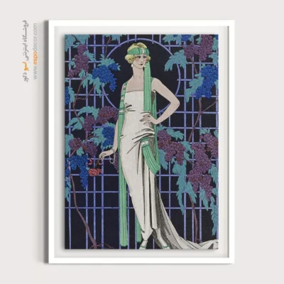 تابلو مد روز برای دیوار اتاق - لباس شب اثر ورس – تابلو فشن - اسپو دکور