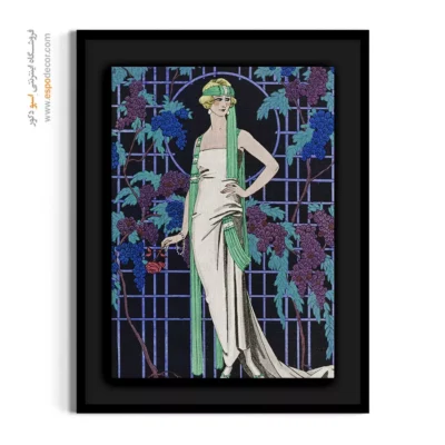 تابلو مد روز برای دیوار اتاق - لباس شب اثر ورس – تابلو فشن - اسپو دکور