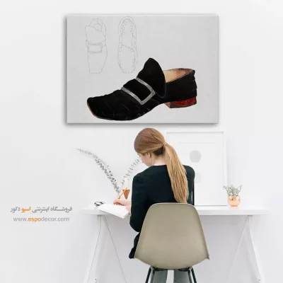 تابلو فشن برای بوتیک لباس مدرن - کفش سگک دار – تابلو فشن - اسپو دکور