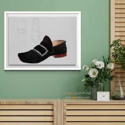 تابلو فشن برای بوتیک لباس مدرن - کفش سگک دار – تابلو فشن - اسپو دکور