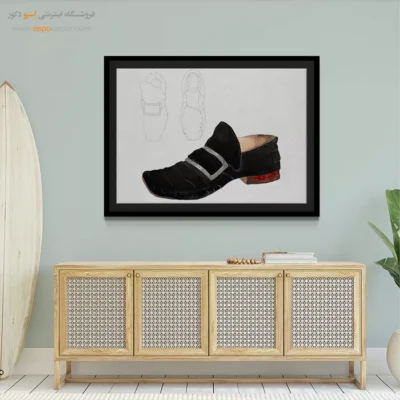 تابلو فشن برای بوتیک لباس مدرن - کفش سگک دار – تابلو فشن - اسپو دکور