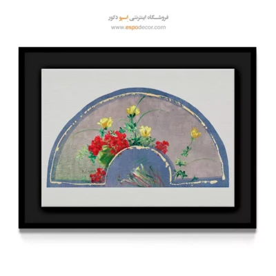 تابلو فشن برای بوتیک لباس کلاسیک - بادبزن گلدار – تابلو فشن - اسپو دکور