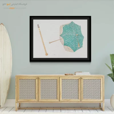 خرید تابلو برای مزون - چتر سبز – تابلو فشن - اسپو دکور