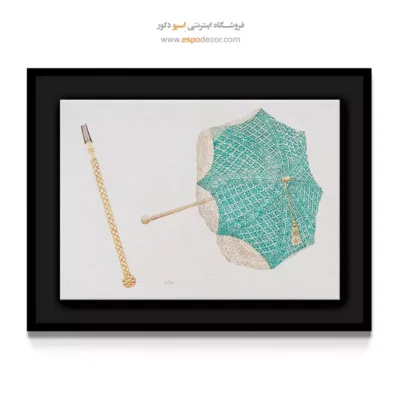 خرید تابلو برای مزون - چتر سبز – تابلو فشن - اسپو دکور