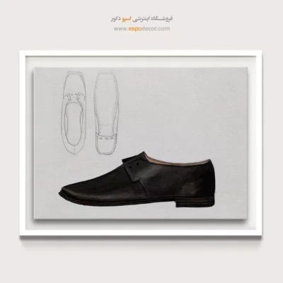 تابلو رنگی برای اتاق نوجوان - کفش مردانه – تابلو فشن - اسپو دکور
