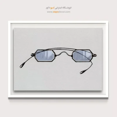 خرید تابلو فشن برای دیوار اتاق - عینک قدیمی – تابلو فشن - اسپو دکور