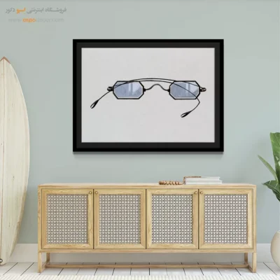 خرید تابلو فشن برای دیوار اتاق - عینک قدیمی – تابلو فشن - اسپو دکور