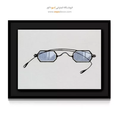 خرید تابلو فشن برای دیوار اتاق - عینک قدیمی – تابلو فشن - اسپو دکور