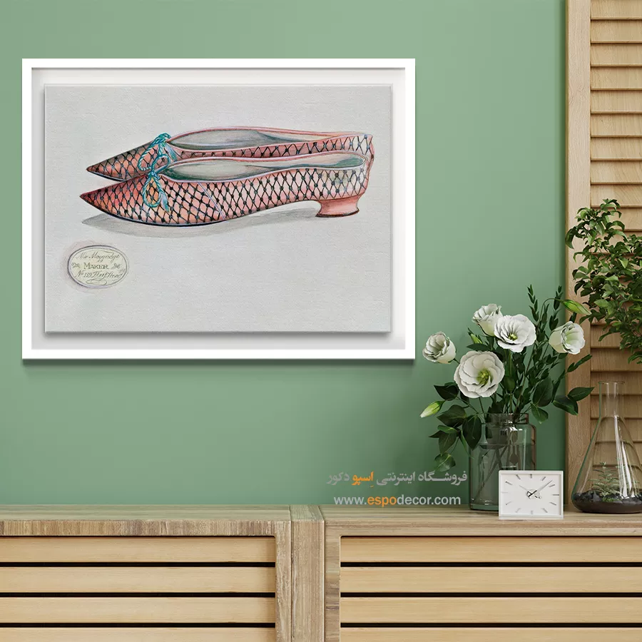 تابلو لباس کلاسیک برای فضاهای شیک - کفش الا ژوزفین – تابلو فشن - اسپو دکور