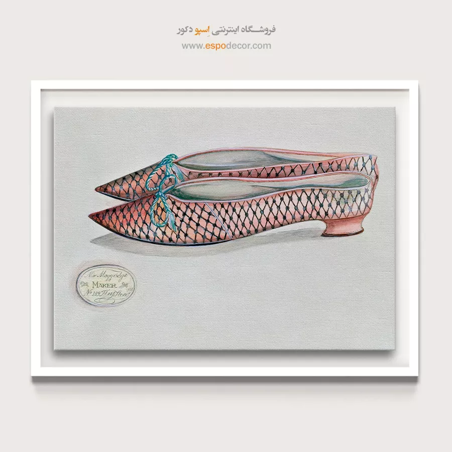 تابلو لباس کلاسیک برای فضاهای شیک - کفش الا ژوزفین – تابلو فشن - اسپو دکور