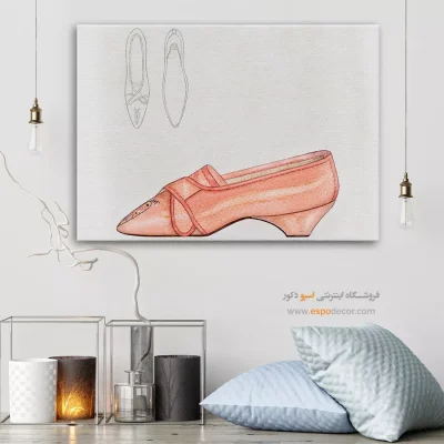 تابلو مد روز برای اتاق نوجوان - دمپایی زنانه نانسی – تابلو فشن - اسپو دکور