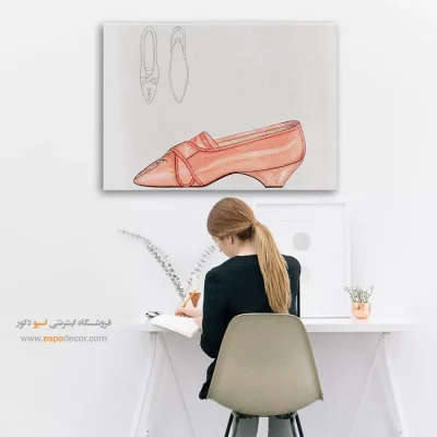 تابلو مد روز برای اتاق نوجوان - دمپایی زنانه نانسی – تابلو فشن - اسپو دکور