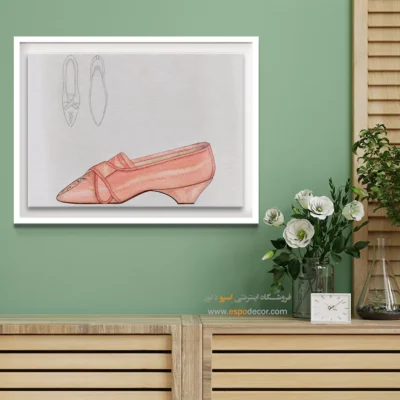 تابلو مد روز برای اتاق نوجوان - دمپایی زنانه نانسی – تابلو فشن - اسپو دکور