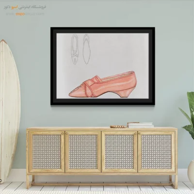 تابلو مد روز برای اتاق نوجوان - دمپایی زنانه نانسی – تابلو فشن - اسپو دکور