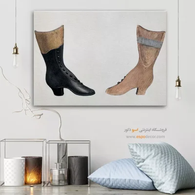 تابلو لاکچری فشن - فروشگاه کفش – تابلو فشن - اسپو دکور