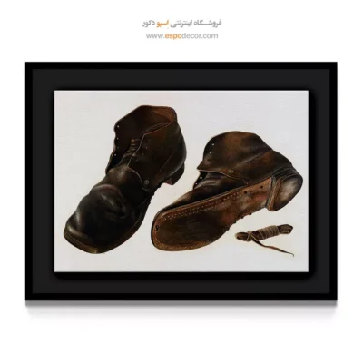تابلو اتاق خواب فشن شیک برای کادو تولد - کفش‌ اثر رودین – تابلو فشن - اسپو دکور