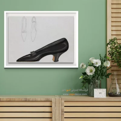 تابلو لاکچری فشن دخترانه - کفش اثر امانوئل – تابلو فشن - اسپو دکور
