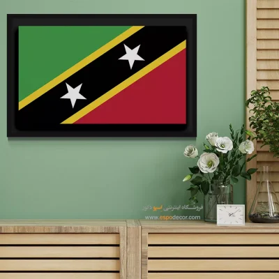 تابلو پرچم کشور سنت کیتس و نویس