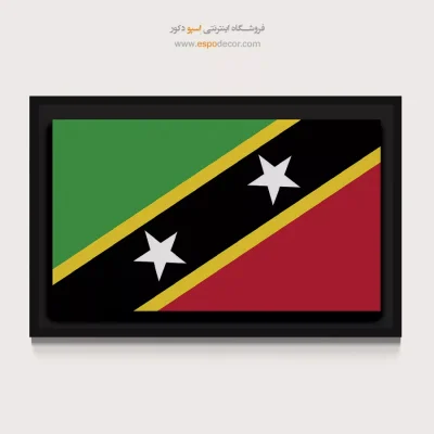 تابلو پرچم کشور سنت کیتس و نویس