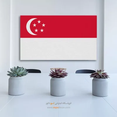 تابلو پرچم کشور سنگاپور
