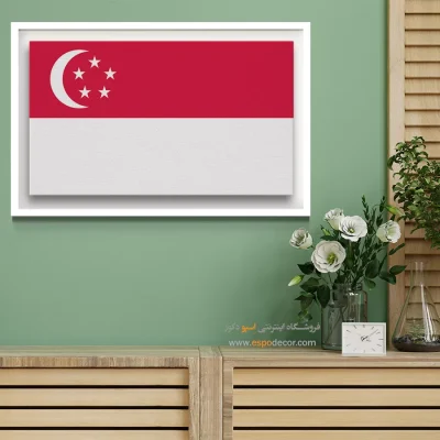 تابلو پرچم کشور سنگاپور