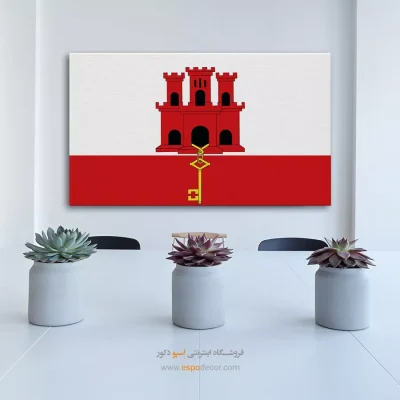 تابلو پرچم کشور جبل الطارق