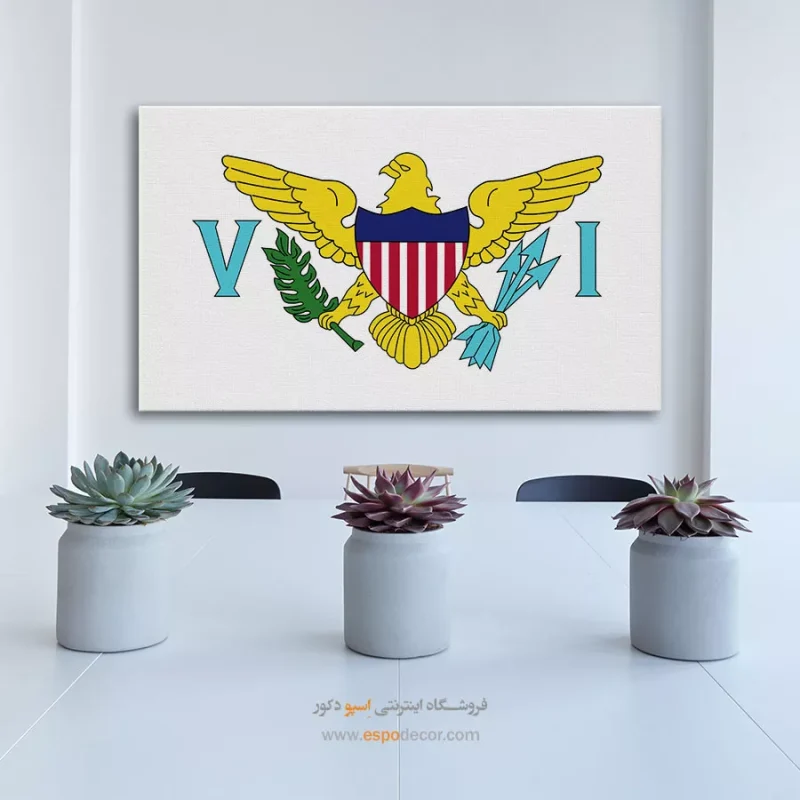 تابلو پرچم کشور جزایر ویرجین ایالات متحده امریکا