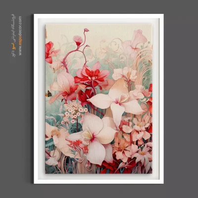 تابلو نقاشی گل - رویای پاستلی – تابلو گل - اسپو دکور
