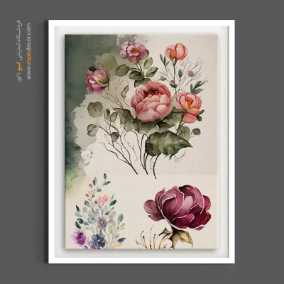 هدیه دکوراتیو - رزهای مینیاتوری – تابلو گل - اسپو دکور