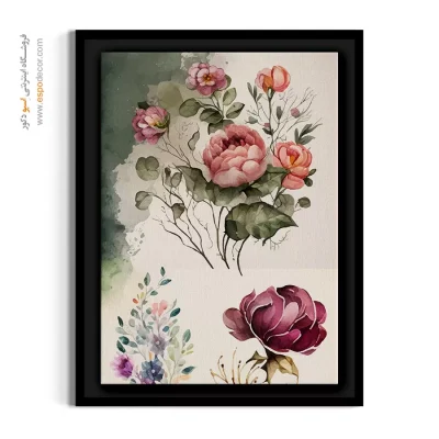 هدیه دکوراتیو - رزهای مینیاتوری – تابلو گل - اسپو دکور