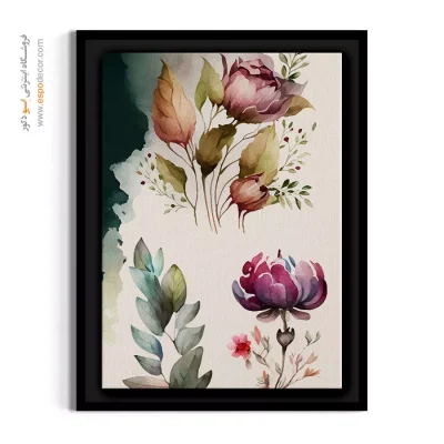 تابلو گل بنفش - خزان ارغوانی – تابلو گل - اسپو دکور